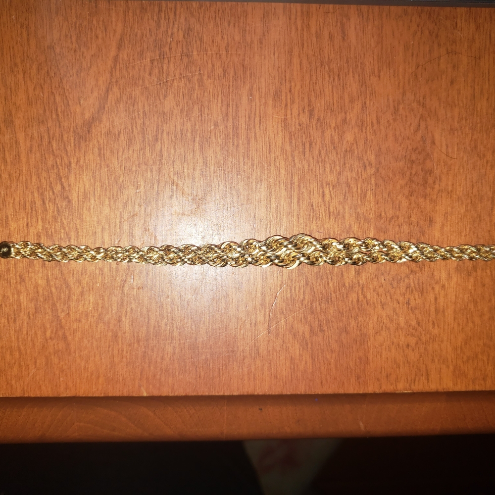 Michael ANTHONY 14K GOLD Peru Elegant Gold Woven Bracelet